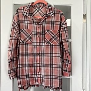 JODIFL | Plaid Button Down Shirt with Side Laces